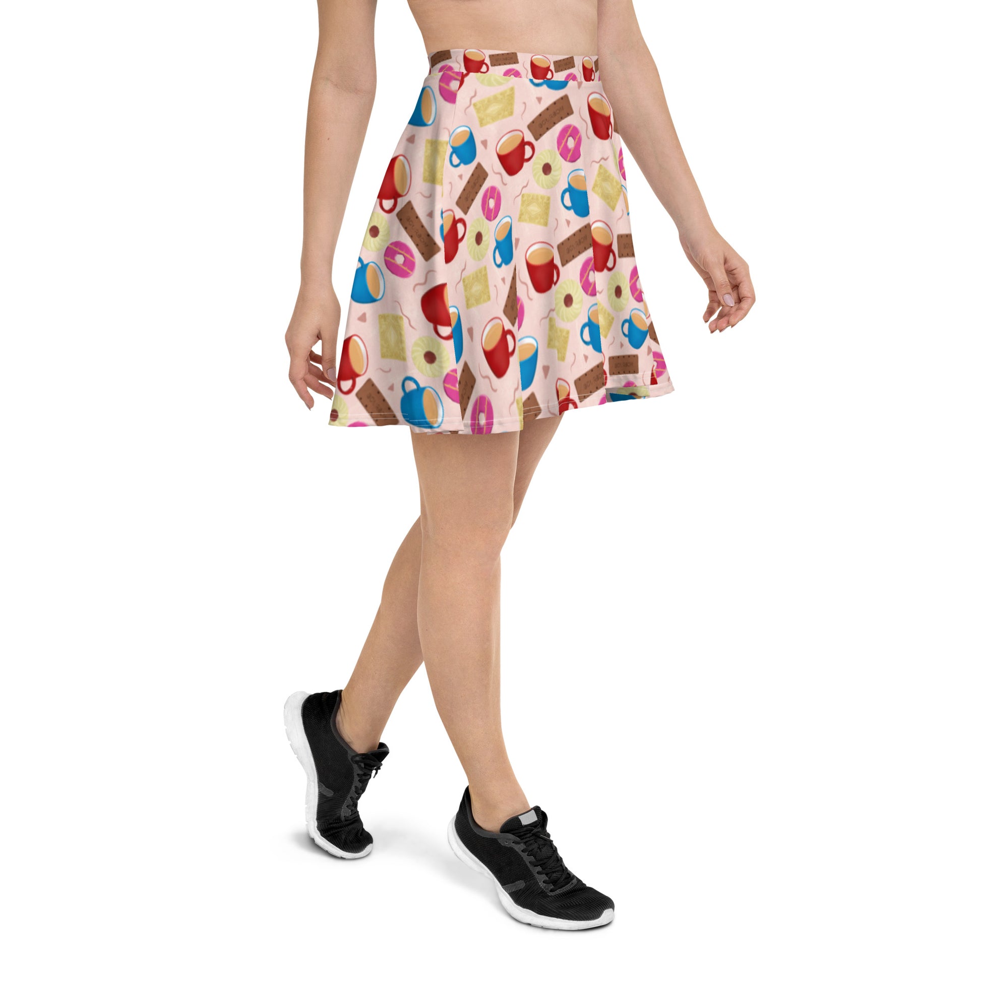 "Tea and Biscuits" Skater Skirt - Carmel Rimmer Art