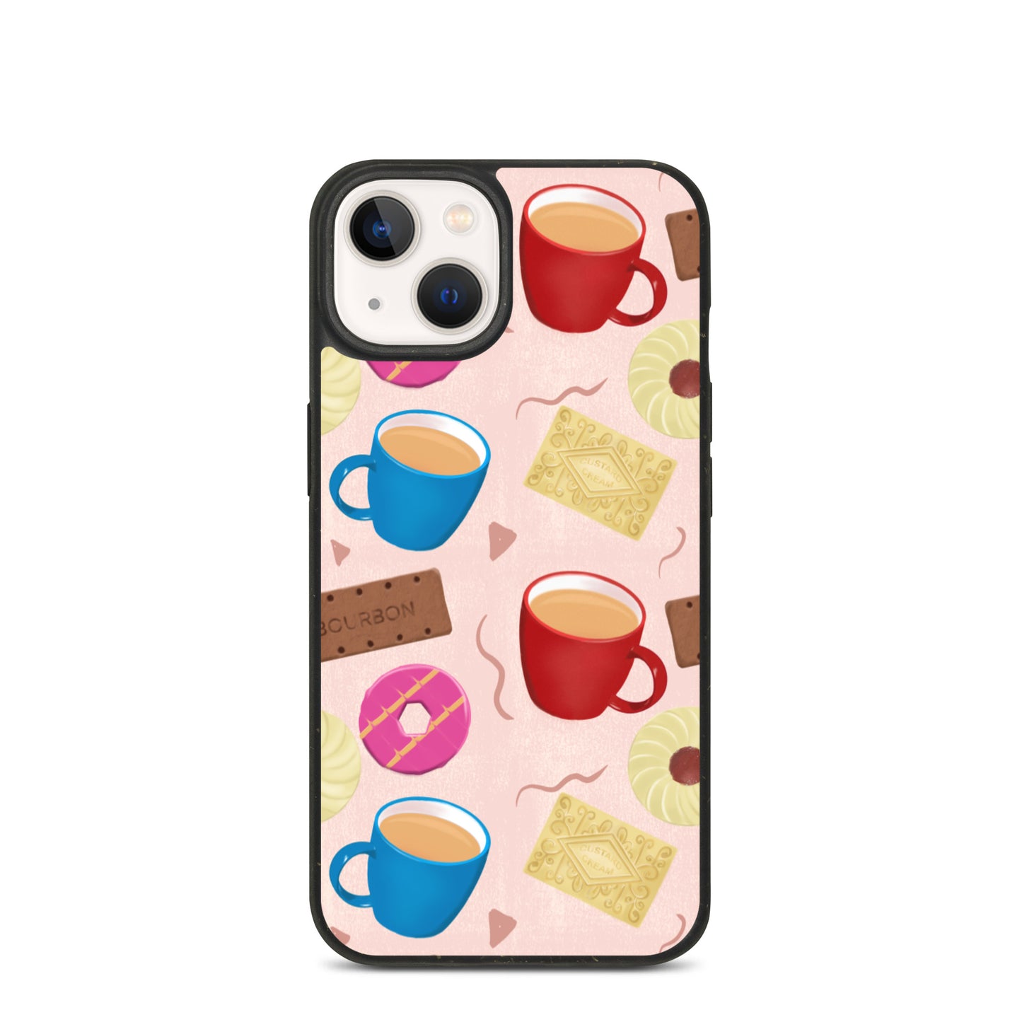 "Tea and Biscuits" Speckled iPhone case - Carmel Rimmer Art