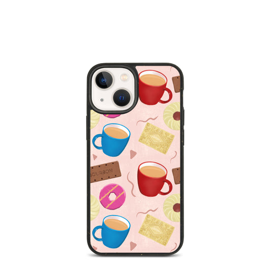 "Tea and Biscuits" Speckled iPhone case - Carmel Rimmer Art