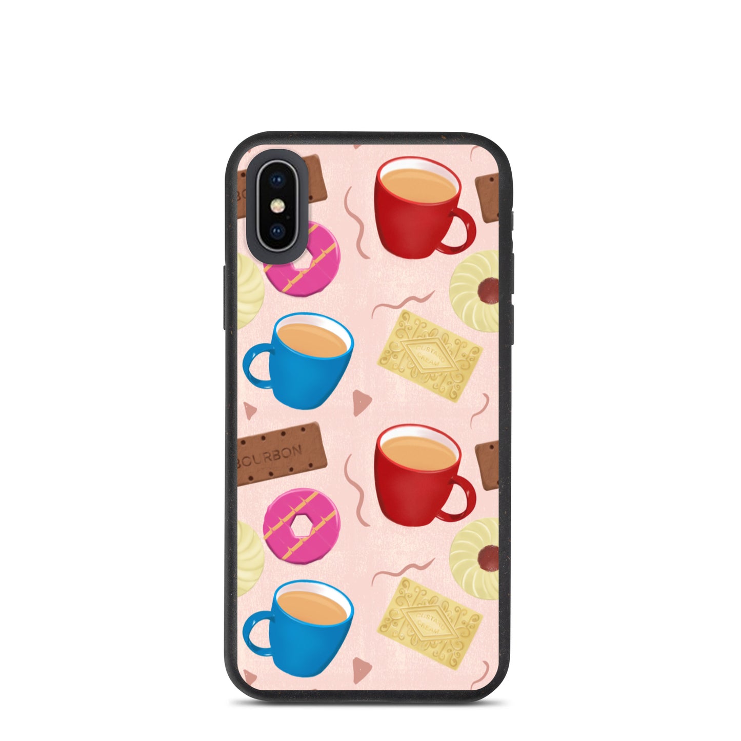 "Tea and Biscuits" Speckled iPhone case - Carmel Rimmer Art