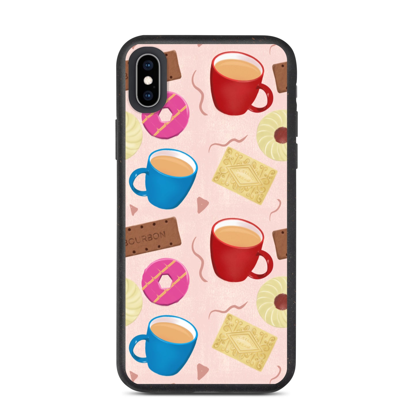 "Tea and Biscuits" Speckled iPhone case - Carmel Rimmer Art