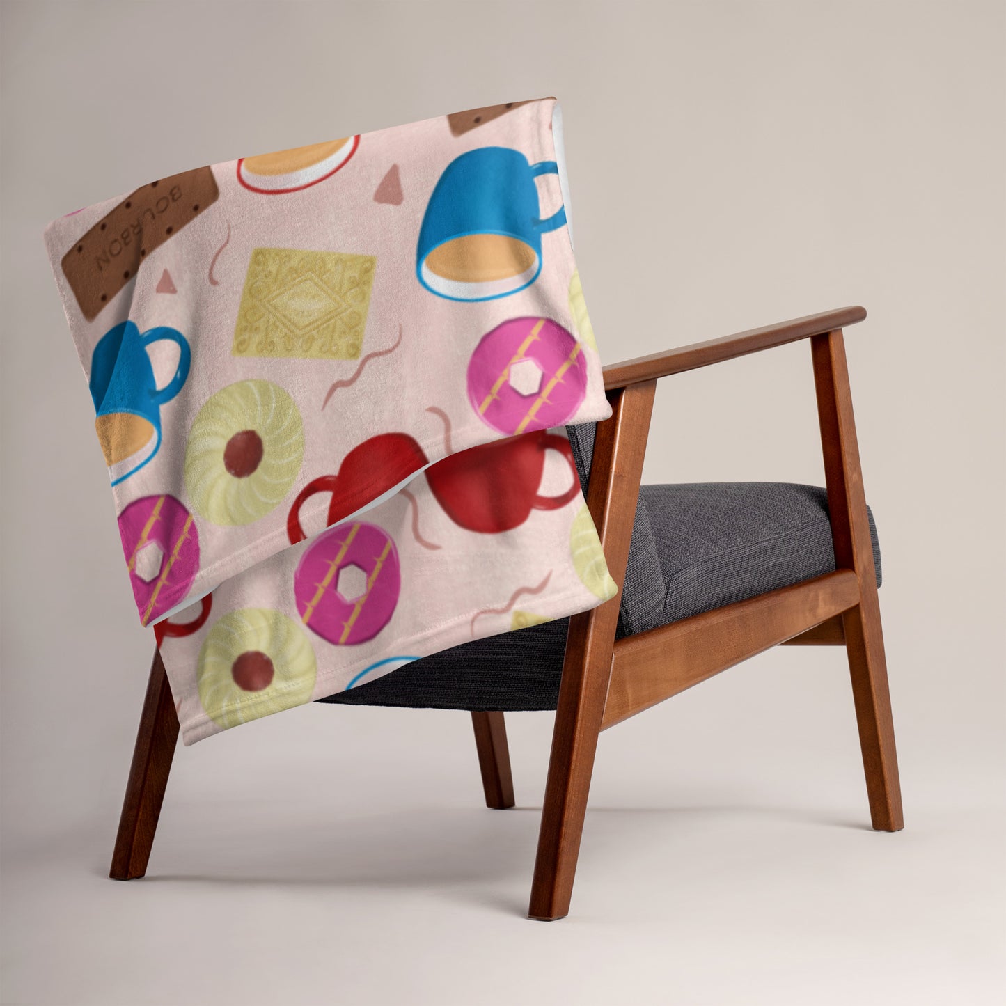 "Tea and Biscuits" Throw Blanket - Carmel Rimmer Art